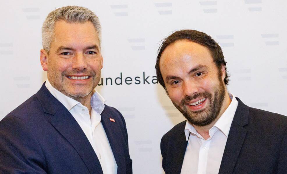 Karl Nehammer (links) und Philipp Achammer