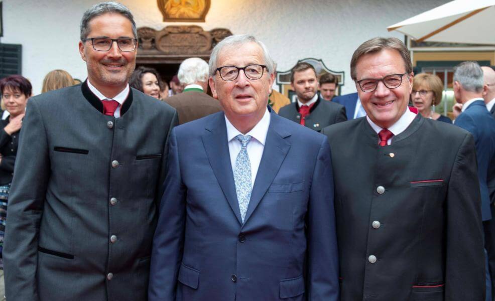 Von links: Arno Kompatscher, Jean-Claude Juncker, Günther Platter