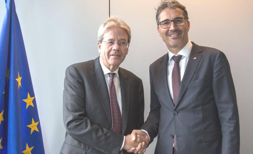 Freundschaftliches Treffen: Paolo Gentiloni (links) und Landeshauptmann Arno Kompatscher
