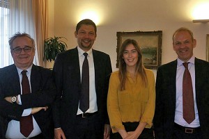 Von links: Gianclaudio Bressa, Daniel Alfreider, Maria Elena Boschi, Karl Zeller.
