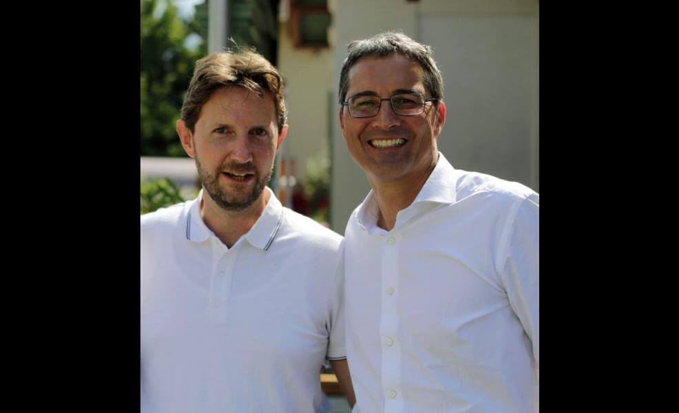 Bezirksobmann und Kandidat Zeno Christanell und SVP-Spitzenkandidat Arno Kompatscher