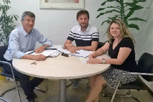 v.l.n.r. Stefan Frötscher, Zeno Christanell, Beatrix Burger