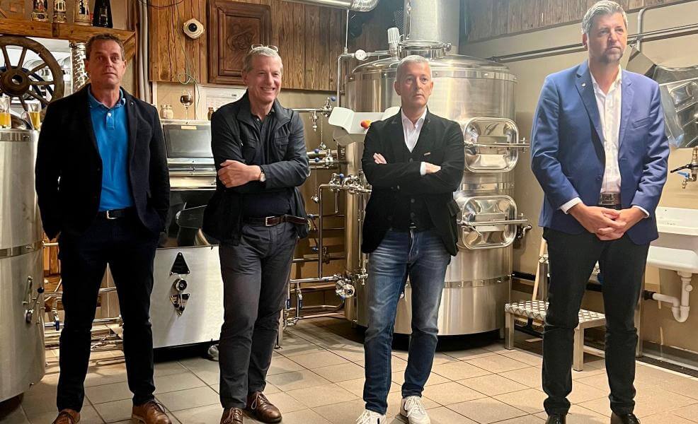 Heinrich Ferretti, BWA-Vorsitzender Eisacktal, Josef Tschöll, BWA-Vorsitzender Wipptal, Bürgermeister Peter Brunner, Landtagsabgeordneter Helmut Tauber;