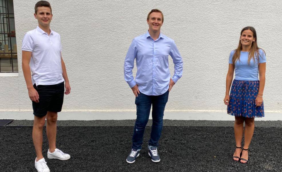 Von links: Fabian Gufler, Philipp Krause, Katharina van Rossem