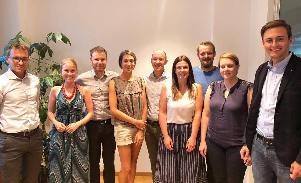 Von links: Stefan Premstaller, Jasmin Ladurner, Hannes Gamper, Jasmin Fischnaller, Johannes Winkler, Jasmin Mair, Wilhelm Haller, Angelika Springeth und Alex Fischer;
