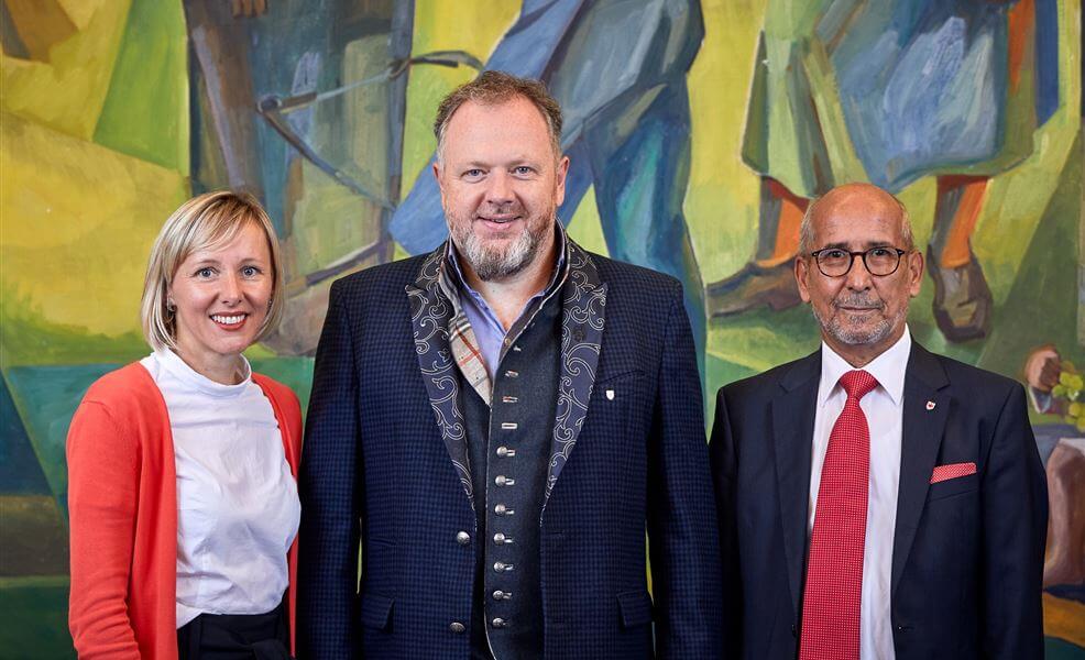 Die SVP-Landtagsabgeordneten Magdalena Amhof, Gert Lanz und Helmuth Renzler
