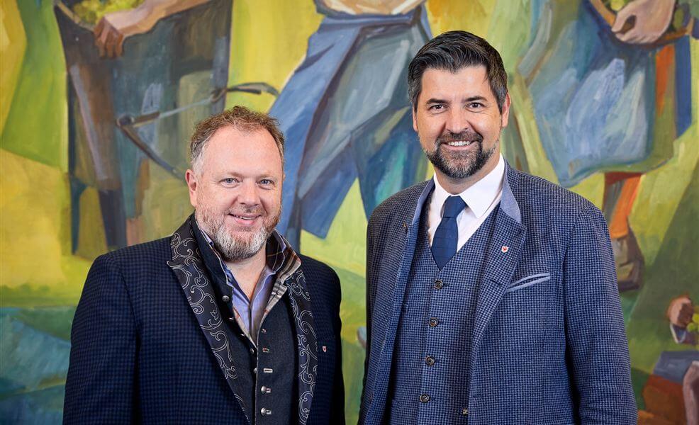 SVP-Fraktionsvorsitzender Gert Lanz mit seinem Stellvertreter Helmut Tauber