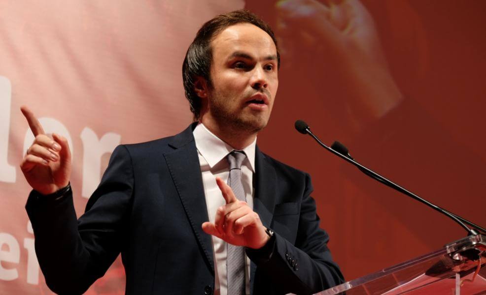 SVP-Obmann Philipp Achammer bei der 64. Landesversammlung der Südtiroler Volkspartei in Meran