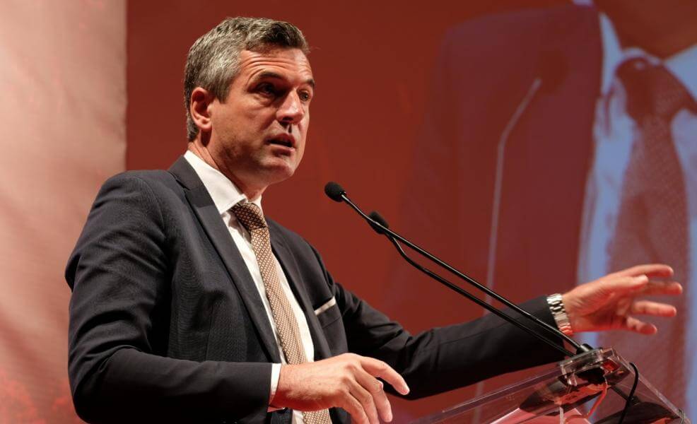 SVP-Spitzenkandidat Herbert Dorfmann bei der Landesversammlung der Südtiroler Volkspartei in Meran