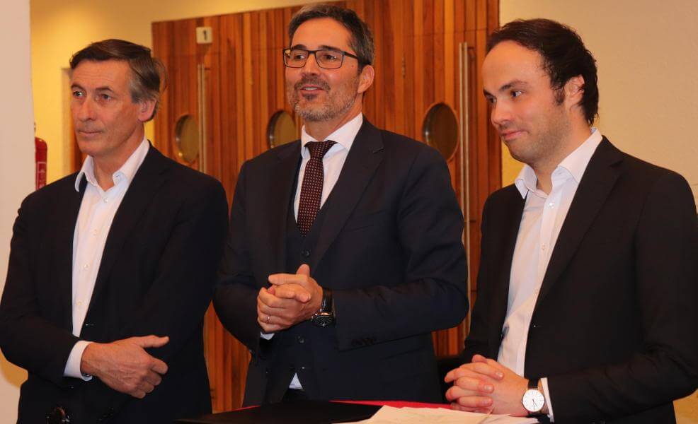Von links: Thomas Widmann, Arno Kompatscher und Philipp Achammer