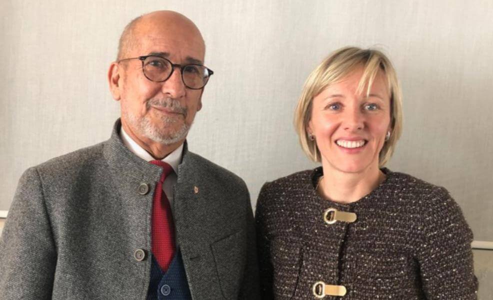 Vorsitzender Helmuth Renzler und Stellvertreterin Magdalena Amhof von den SVP-ArbeitnehmerInnen