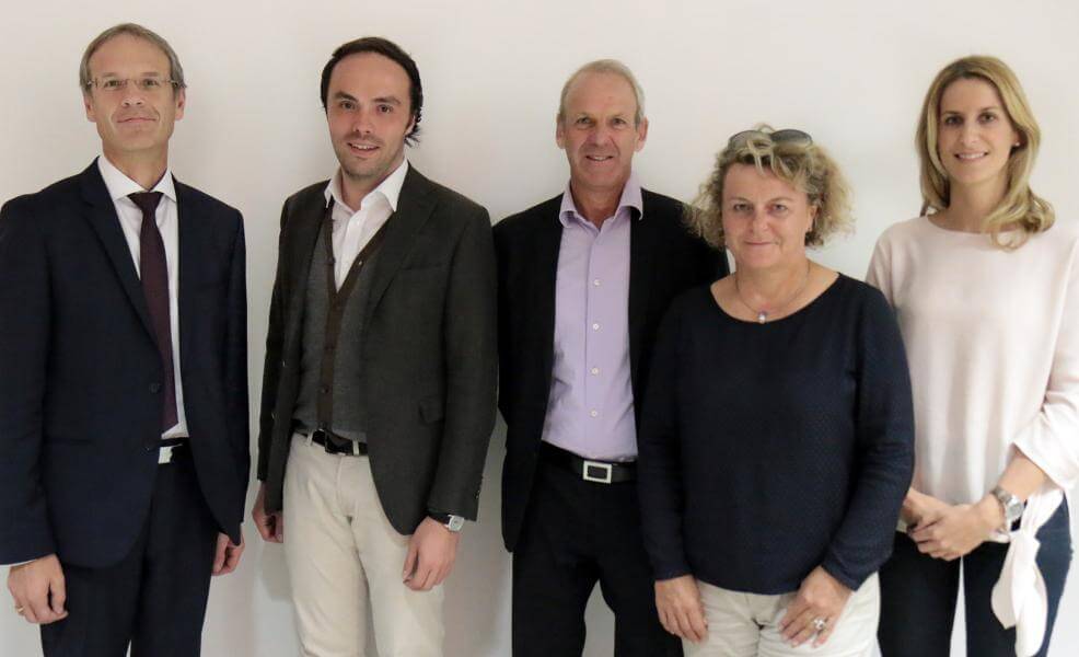 Von links: Walter Obwexer, Philipp Achammer, Karl Zeller, Rosmarie Pamer und Evelyn Kirchmaier.