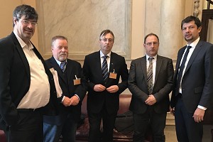 Von links: Albrecht Plangger, Rudi Pavsic, Walter Bandelj, Julijan Cavdek, Daniel Alfreider