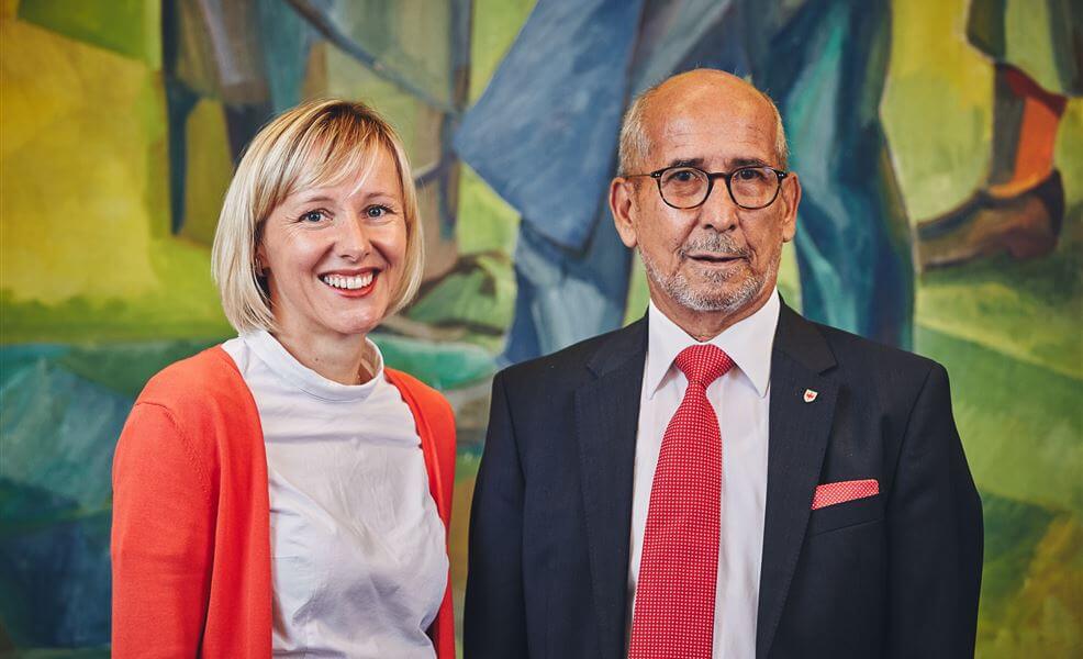 SVP-Landtagsabgeordnete Magdalena Amhof und Helmuth Renzler