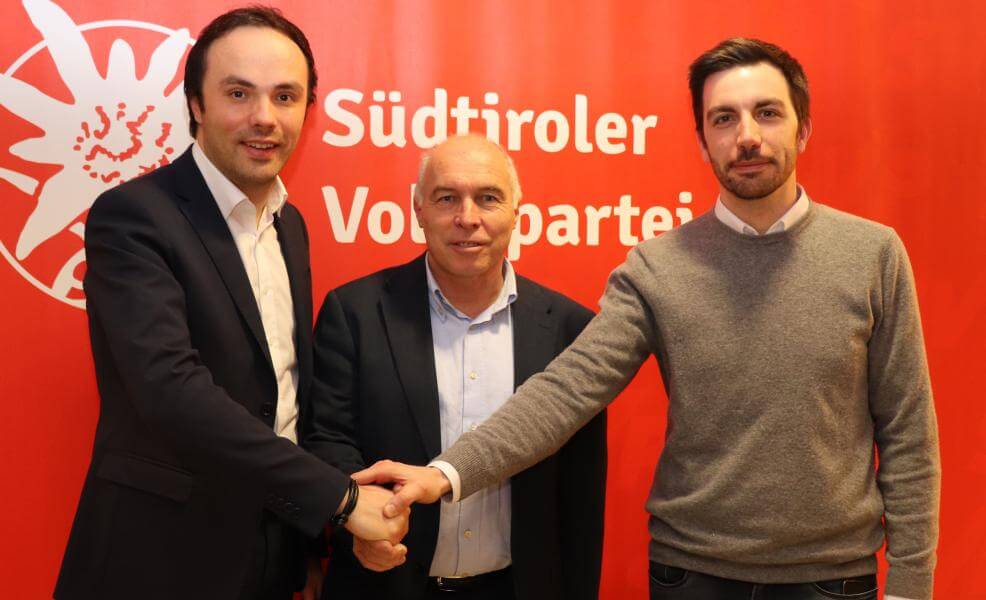 Von links: Philipp Achammer, Franco Panizza und Simone Marchiori.
