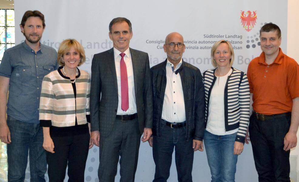 Der ArbeitnehmerInnen-Vorstand (von links): Zeno Christanell, Waltraud Deeg, Richard Theiner, Helmuth Renzler, Magdalena Amhof und Richard Kienzl.