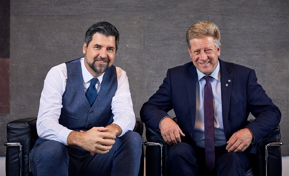 SVP-Landtagsabgeordnete Helmut Tauber und Franz Locher