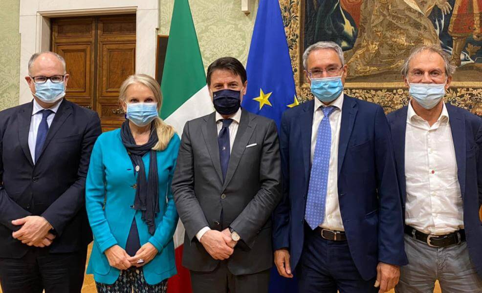Treffen mit Ministerpräsident Giuseppe Conte und Finanzminister Roberto Gualtieri